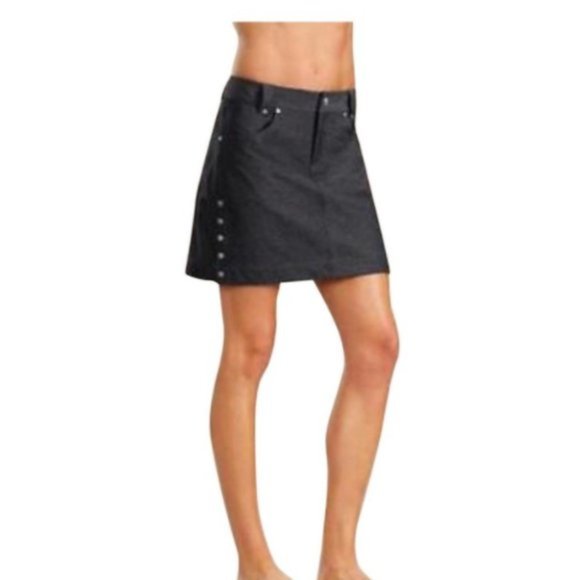 Athleta Take a Hike Side Snap Charcoal Grey Skirt/ 2. - Picture 1 of 11